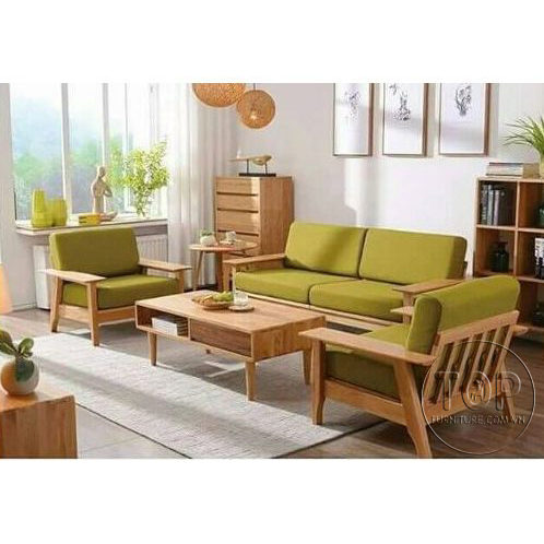 Bộ bàn ghế phòng khách kiểu nhật 5 món gỗ sồi Mỹ - TOP FURNTURE.COM.VN